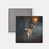 Beagle Halloween Griezelen Magneet (Voorkant / Achterkant)