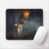 Beagle Halloween Griezelen Muismat (Met muis)