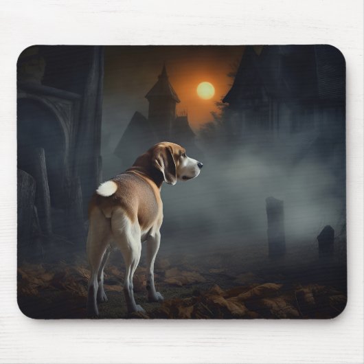 Beagle Halloween Griezelen Muismat (Voorkant)