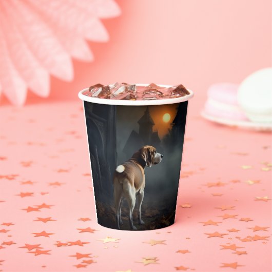 Beagle Halloween Griezelen Papieren Bekers (Insitu)