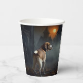 Beagle Halloween Griezelen Papieren Bekers (Achterkant)