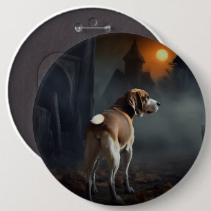 Beagle Halloween Griezelen Ronde Button 6,0 Cm