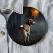 Beagle Halloween Griezelen Ronde Button 6,0 Cm (In situ)