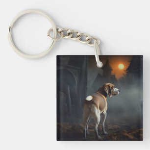 Beagle Halloween Griezelen Sleutelhanger