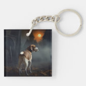 Beagle Halloween Griezelen Sleutelhanger (Achterkant)
