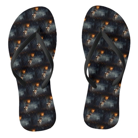 Beagle Halloween Griezelen Teenslippers (Voetbed)