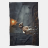 Beagle Halloween Griezelen Theedoek (Verticaal)
