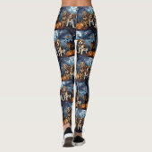Beagle Halloween Griezelig Leggings (Achterkant)