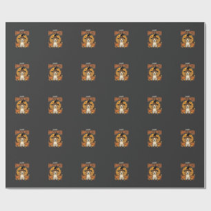 Beagle Halloween Howl-O-Ween Hond Pompoen Design_1 Cadeaupapier