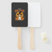 Beagle Halloween Howl-O-Ween Hond Pompoen Design_1 Handwaaier (Voorkant en achterkant)