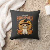 Beagle Halloween Howl-O-Ween Hond Pompoen Design_1 Kussen (Deken)