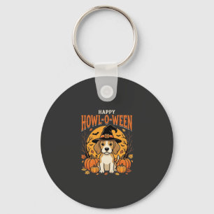 Beagle Halloween Howl-O-Ween Hond Pompoen Design_1 Sleutelhanger
