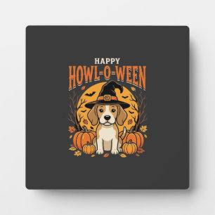 Beagle Halloween Howl-O-Ween Hond Pompoen Ontwerp_ Fotoplaat