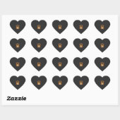 Beagle Halloween Howl-O-Ween Hond Pompoen Ontwerp_ Hart Sticker (Vel)