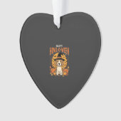 Beagle Halloween Howl-O-Ween Hond Pompoen Ontwerp_ Ornament (voorkant)