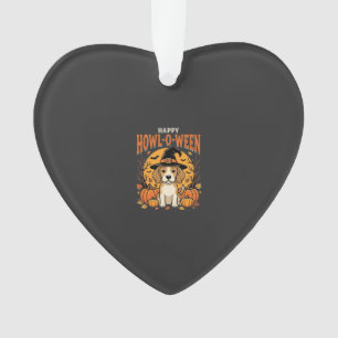 Beagle Halloween Howl-O-Ween Hond Pompoen Ontwerp_ Ornament