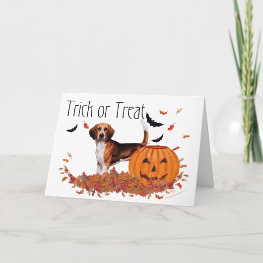 Beagle Halloween Kaart (Voorkant)