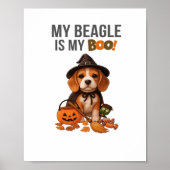 Beagle Halloween Kostuum Mijn Beagle is mijn Boo D Poster (Voorkant)
