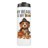 Beagle Halloween Kostuum Mijn Beagle is mijn Boo D Thermosbeker (Voorkant)