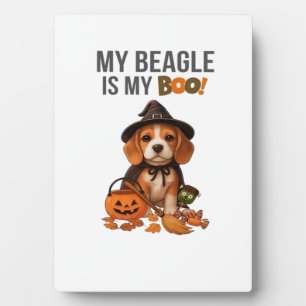 Beagle Halloween-kostuum Mijn Beagle is Mijn Boo- Fotoplaat