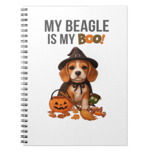Beagle Halloween-kostuum Mijn Beagle is mijn Boo- Notitieboek