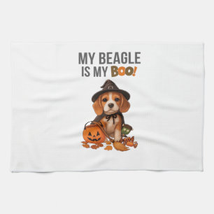 Beagle Halloween-kostuum Mijn Beagle is Mijn Boo- Theedoek