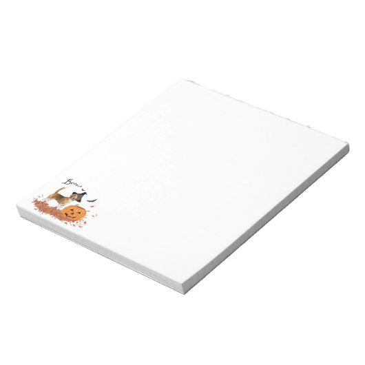 Beagle Halloween Notitieblok (Linkerzijde)