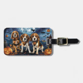 Beagle Halloween Spooky Bagagelabel (Voorkant horizontaal)