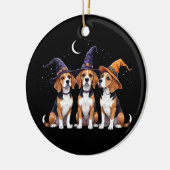 Beagle Halloween Spooky Dog Halloween Kostuum Keramisch Ornament (Links)