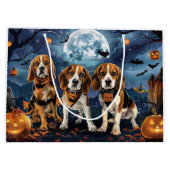Beagle Halloween Spooky Groot Cadeauzakje (Achterkant)