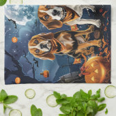 Beagle Halloween Spooky Theedoek (Gevouwen)