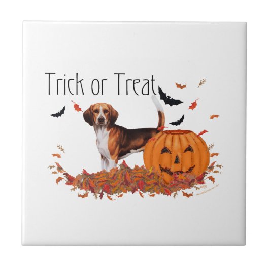 Beagle Halloween Tegeltje (Voorkant)