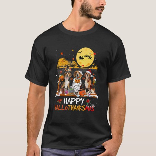 Beagle Halloween Thanksgiving T-shirt (Voorkant)