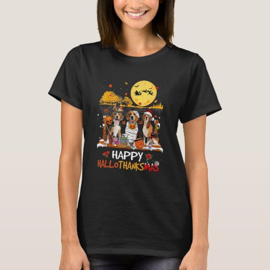 Beagle Halloween Thanksgiving T-shirt (Voorkant)