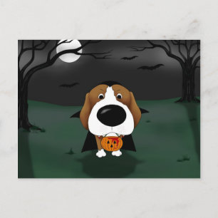 Beagle Halloween Vampire Briefkaart