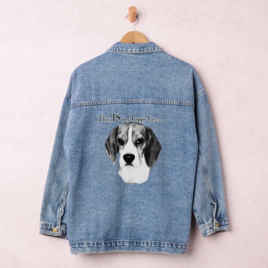 Beagle Happy Face Denim Jacket (Hangar)