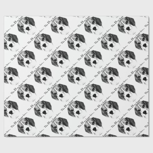 Beagle Happy Face; Happy Beagle; Grumpy Beagle Cadeaupapier (Vlak)