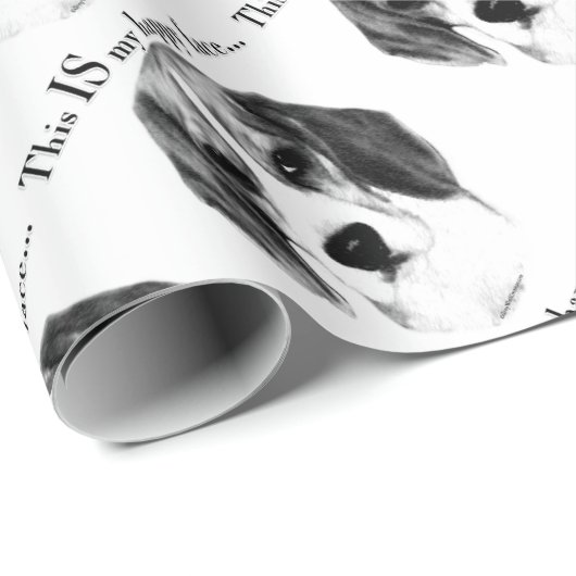 Beagle Happy Face; Happy Beagle; Grumpy Beagle Cadeaupapier (Rol Hoek)