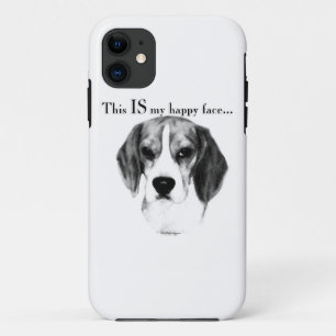 Beagle Happy Face; Happy Beagle; Grumpy Beagle iPhone 11 Hoesje