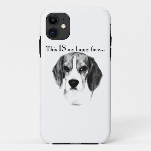 Beagle Happy Face; Happy Beagle; Grumpy Beagle Case-Mate iPhone Case (Achterkant)