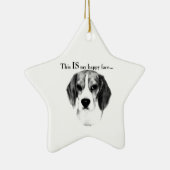 Beagle Happy Face; Happy Beagle; Grumpy Beagle Keramisch Ornament (Rechts)