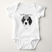 Beagle Happy Face; Happy Beagle; Grumpy Beagle Romper (Voorkant)