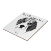 Beagle Happy Face; Happy Beagle; Grumpy Beagle Tegeltje (Zijkant)