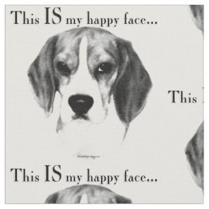 Beagle Happy Face Stof