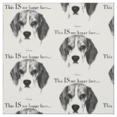 Beagle Happy Face Stof (Swatch)