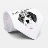 Beagle Happy Face Stropdas (Opgerold)