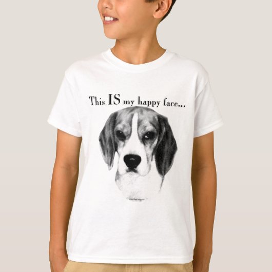 Beagle Happy Face T-shirt (Voorkant)