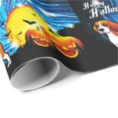 Beagle Happy Halloween Cadeaupapier (Rol Hoek)