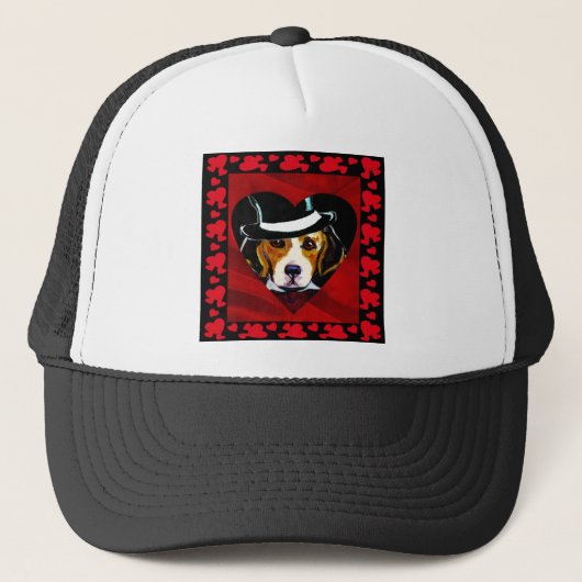Beagle-harten Trucker Pet (Voorkant)