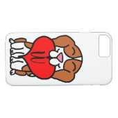 Beagle Heart Cartoon Monogram Case-Mate iPhone Case (Achterkant (Horizontaal))
